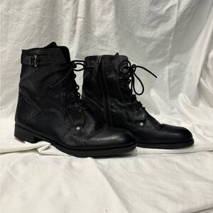 Franco Sarto Palmer Full Grain Leather Zip Up Ankle Boot